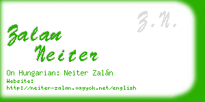 zalan neiter business card